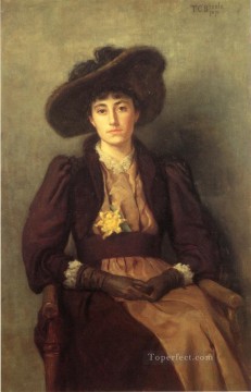 Theodore Clement Steele Painting - Portrait of Daisy Impressionist Theodore Clement Steele